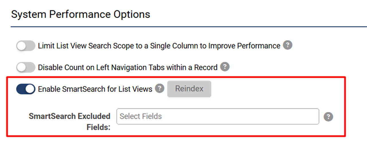 Reindex button