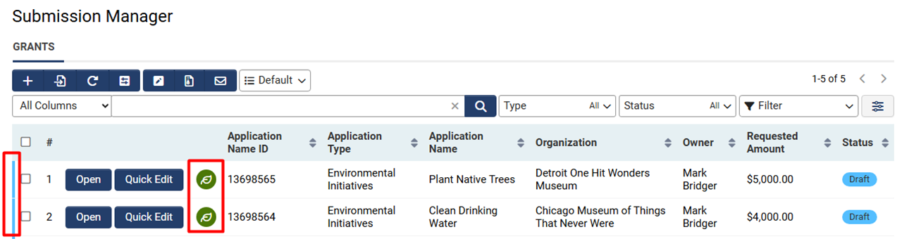 Type colors in List View