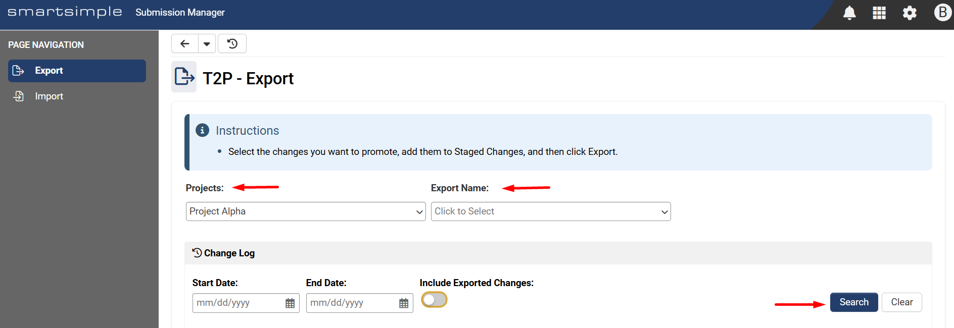Export search results