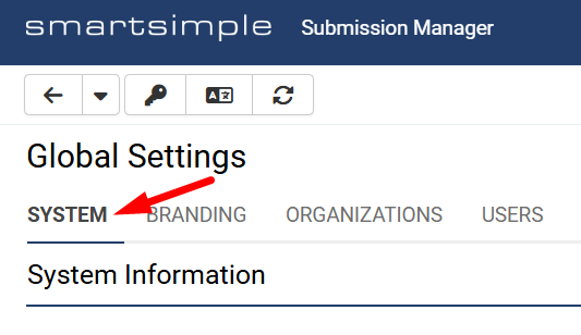 System tab