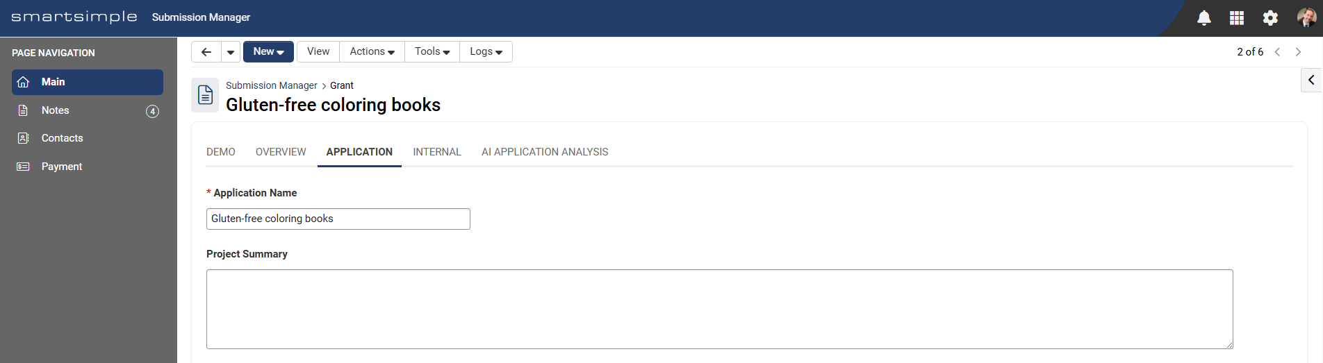 Enhanced page view example