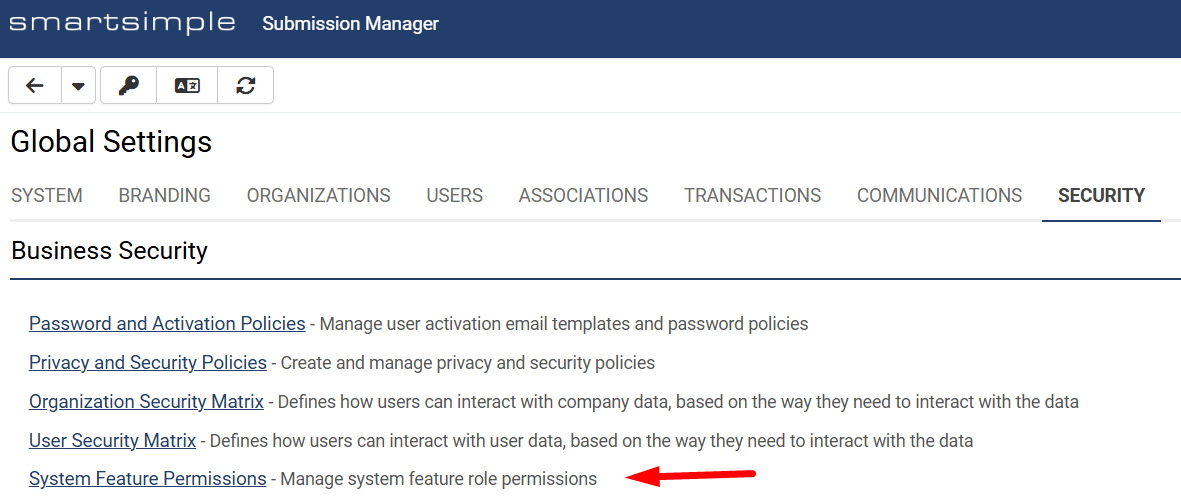 System Feature Permissions