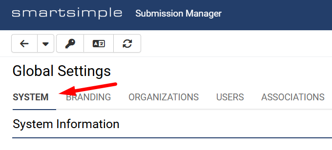 System tab