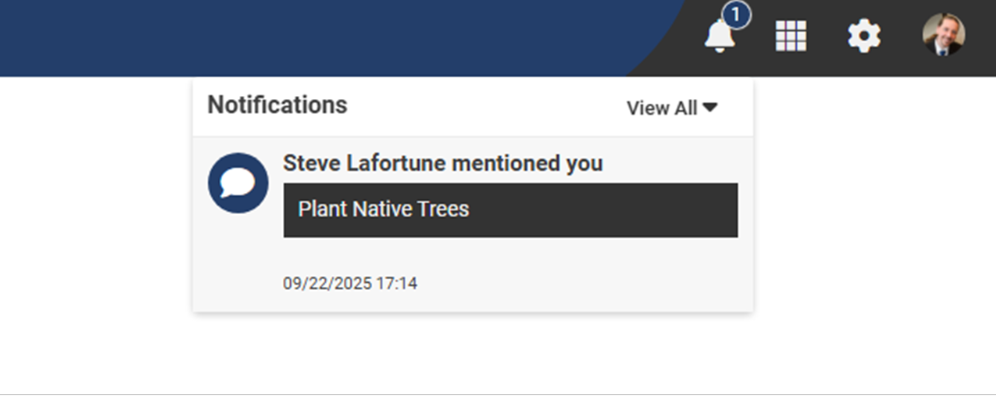 Tagged user notification with direct link to record