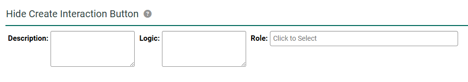 Hide Create Interaction Button