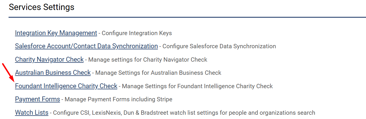 Foundant Intelligence Charity Check