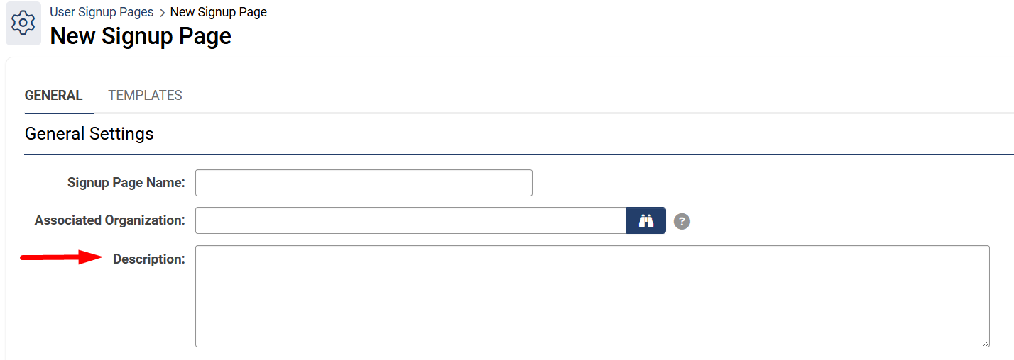 Description field
