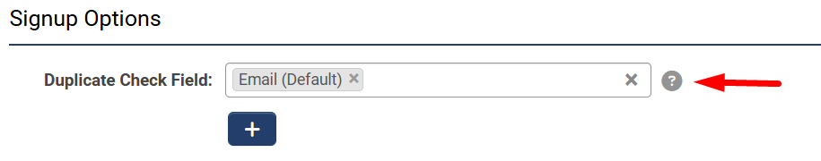 Duplicate Check field