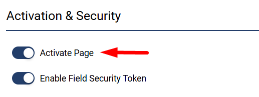 Activate page toggle