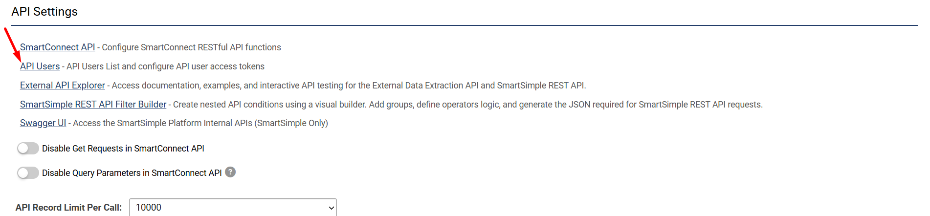 API users