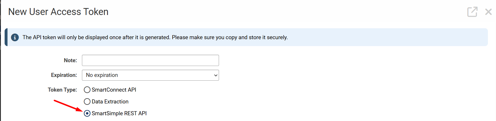 token type field