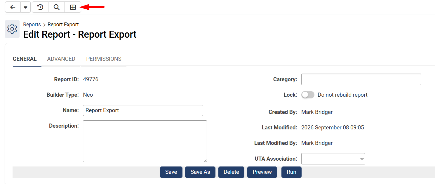 Report Builder [four-square] icon