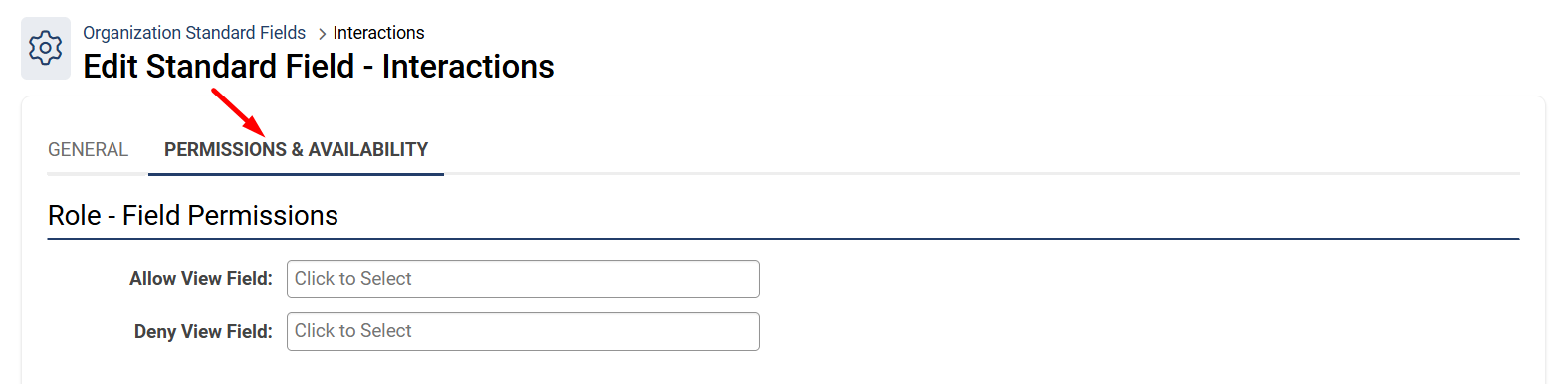 permissions and availability tab
