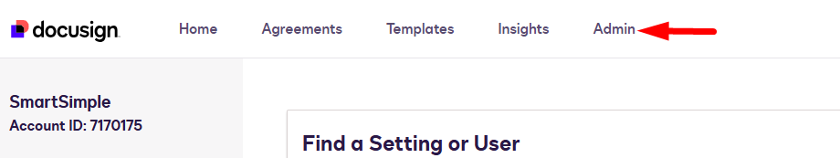 Admin in DocuSign