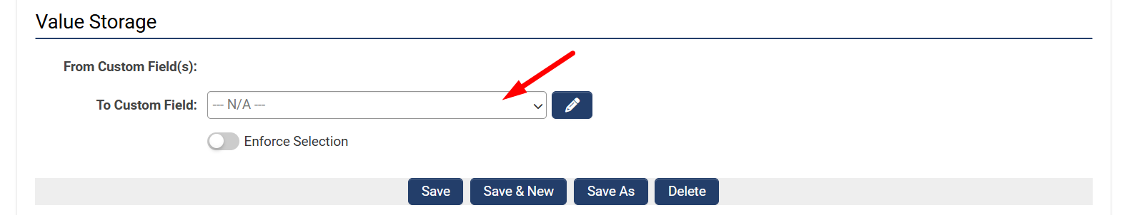 to custom field